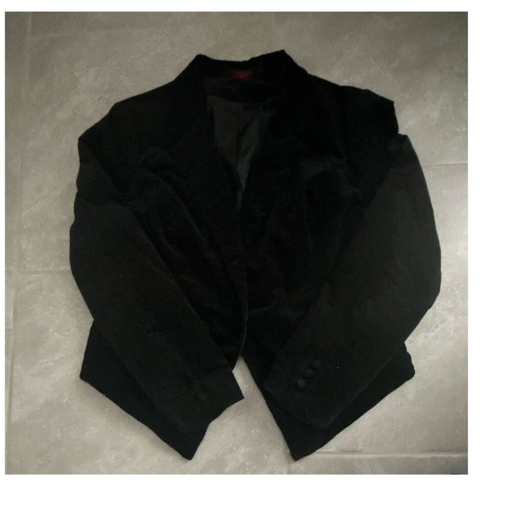 Sofia by Sofia Vergara Women's Black Open Front Lined Blazer Jacket Size XL
